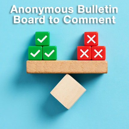 Anonymous Bulletin Board to Comment Faculty Discipline Process and Faculty Code of Conduct
