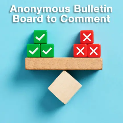 Anonymous Bulletin Board to Comment Faculty Discipline Process and Faculty Code of Conduct