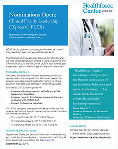Clinical Faculty Leadership EXpress (C-FLEX) Brochure