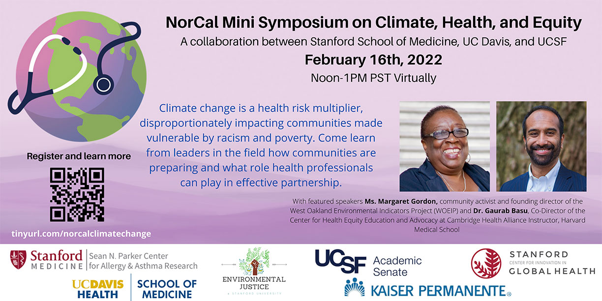 NorCal Mini Symposium on Climate, Health, and Equity Flyer